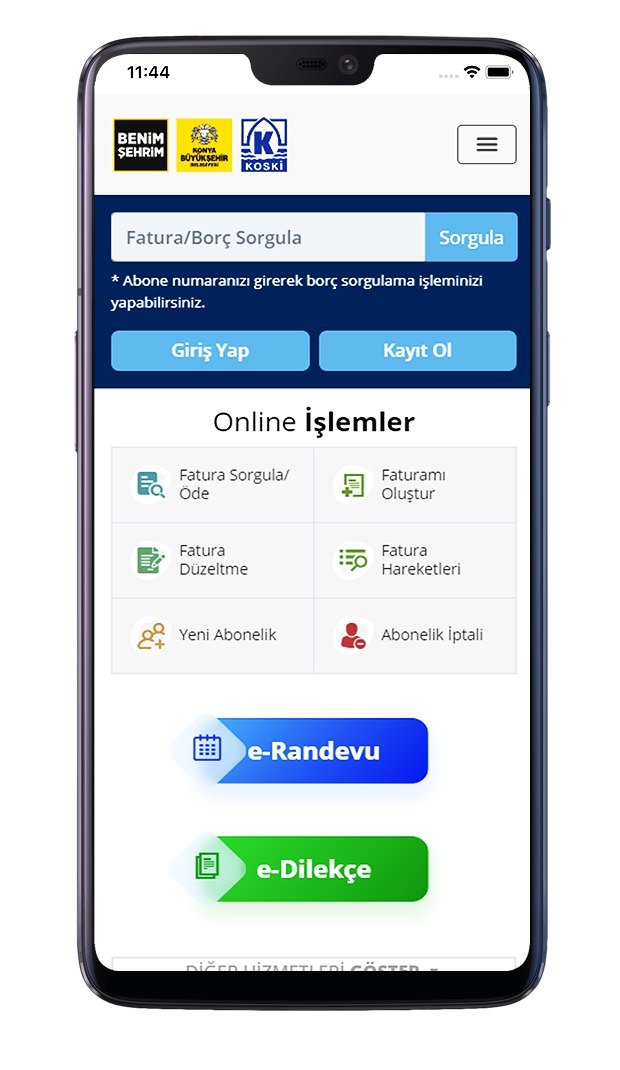 Abranero - e-KOSKİ Web Sitesi