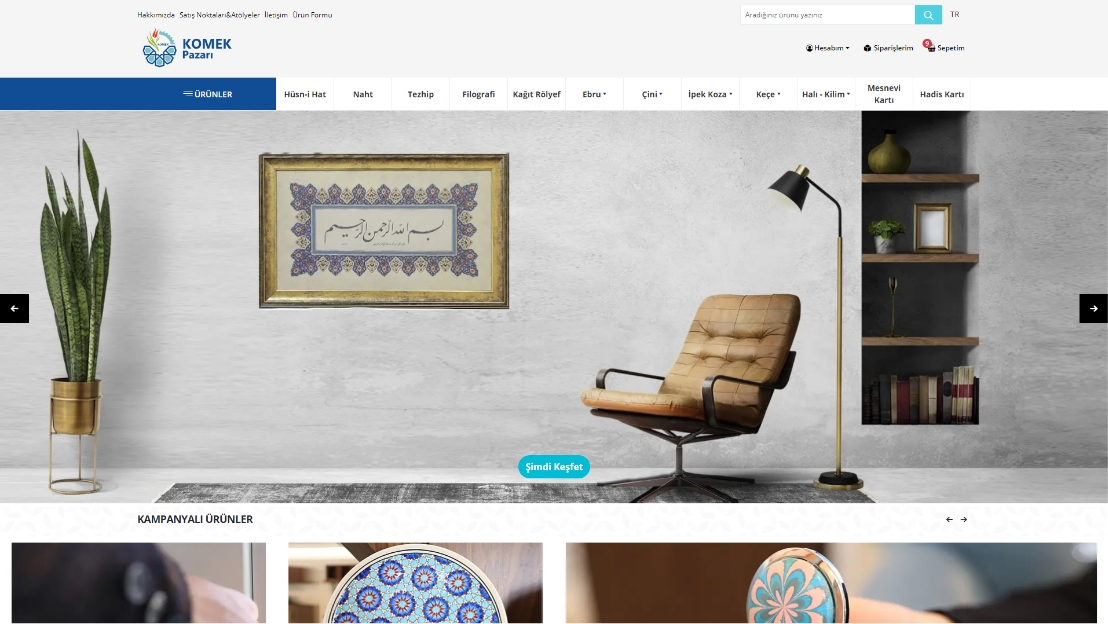 Abranero - Komek Pazarı E-Ticaret Web Sitesi